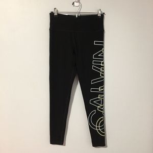 NEW Calvin Klein Performance Black High Waist Tight Logo all over Size S